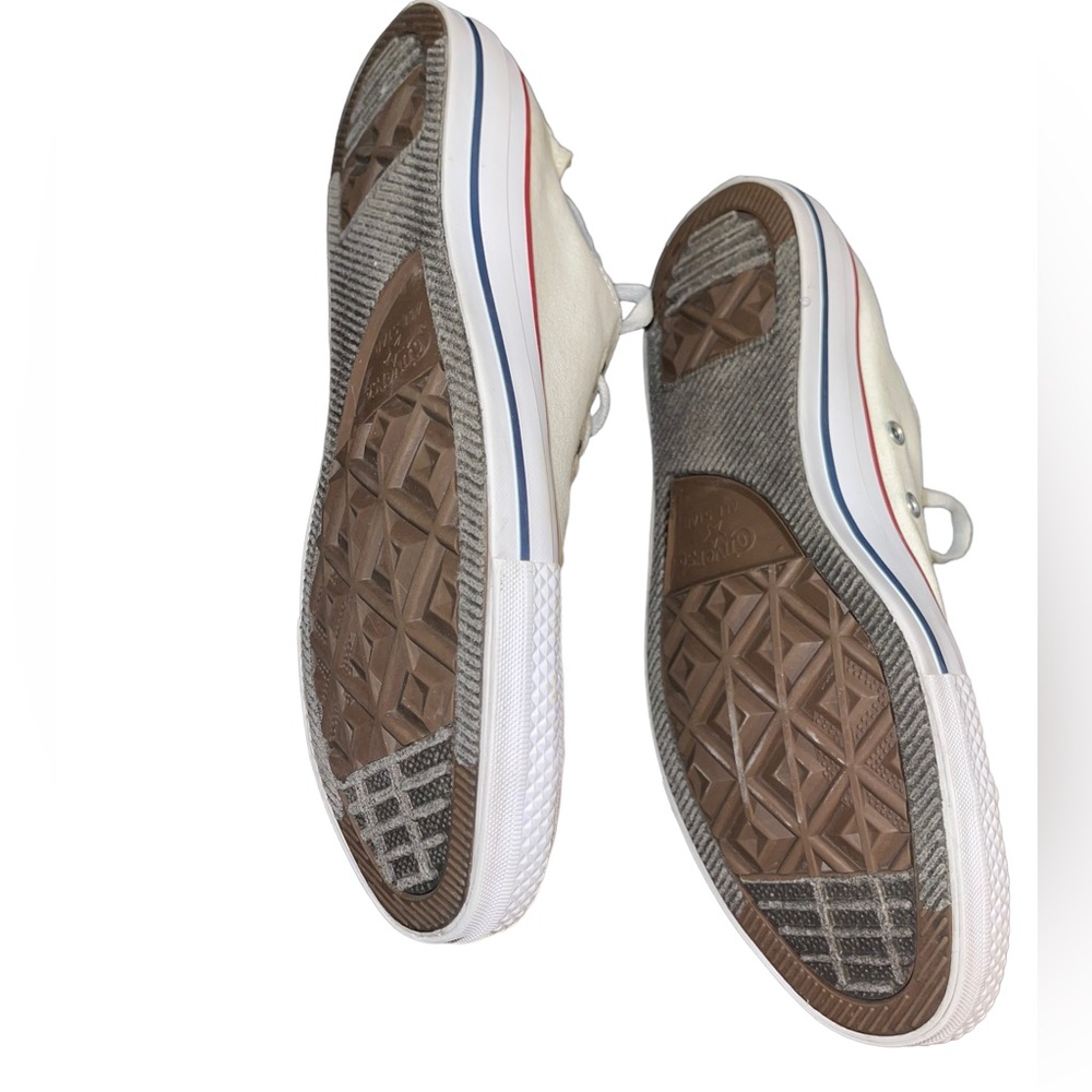 🌹🌸 Converse All‎ Stars tennis shoes white canvas unisex women sz 11, men’s… - Picture 11 of 12